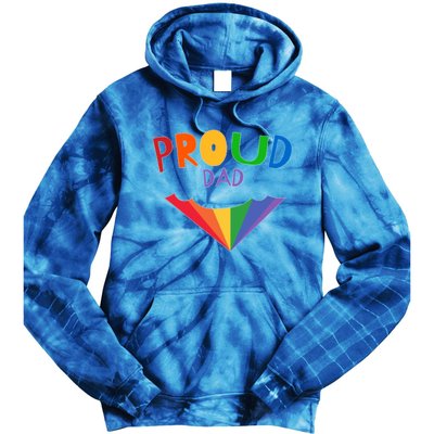 Colorful Rainbow Proud Dad Gift Tie Dye Hoodie