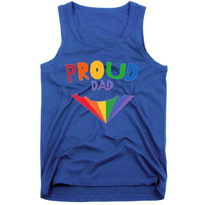 Colorful Rainbow Proud Dad Gift Tank Top