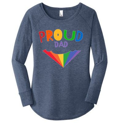 Colorful Rainbow Proud Dad Gift Women's Perfect Tri Tunic Long Sleeve Shirt