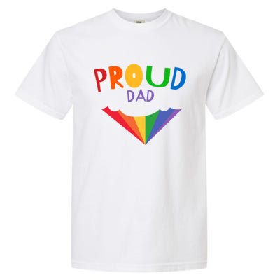 Colorful Rainbow Proud Dad Gift Garment-Dyed Heavyweight T-Shirt