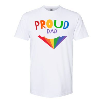 Colorful Rainbow Proud Dad Gift Softstyle® CVC T-Shirt