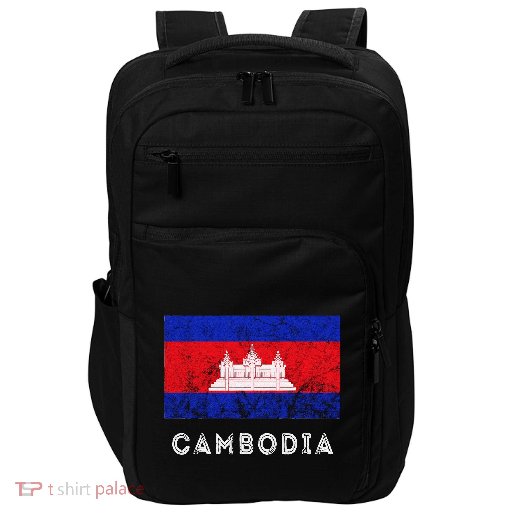 Cambodia Royal Palace Cambodian Flag Kampuchean Roots Impact Tech Backpack