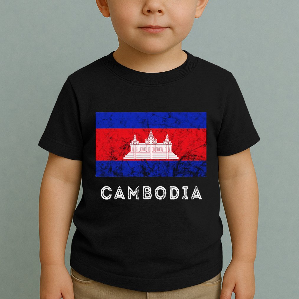 Cambodia Royal Palace Cambodian Flag Kampuchean Roots Toddler T-Shirt