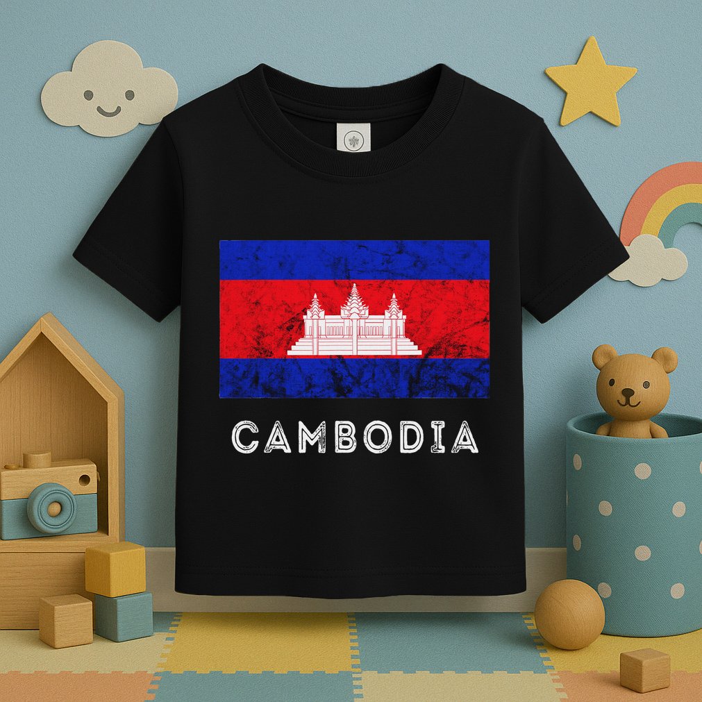 Cambodia Royal Palace Cambodian Flag Kampuchean Roots Toddler T-Shirt