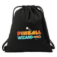 Classic Retro Pinball Design Pinball Wizard Drawstring Bag