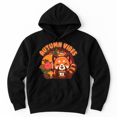 Cute Red Panda Autumn Vibes Hoodie