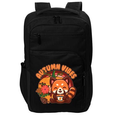 Cute Red Panda Autumn Vibes Impact Tech Backpack