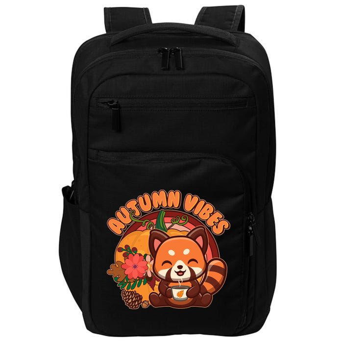 Cute Red Panda Autumn Vibes Impact Tech Backpack