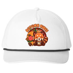 Cute Red Panda Autumn Vibes Snapback Five-Panel Rope Hat