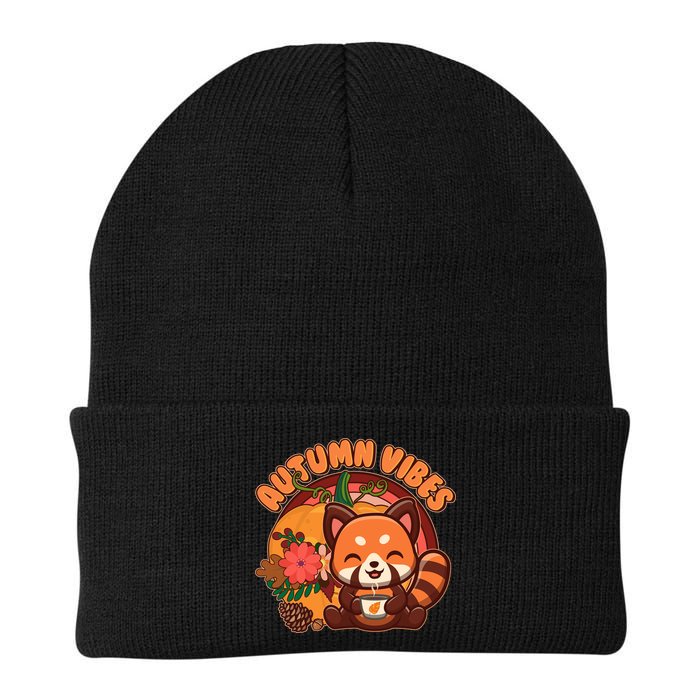 Cute Red Panda Autumn Vibes Beanie