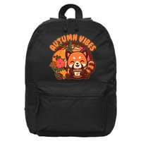 Cute Red Panda Autumn Vibes 16 in Basic Backpack