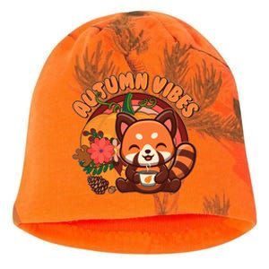 Cute Red Panda Autumn Vibes Kati - Camo Knit Beanie