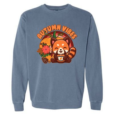 Cute Red Panda Autumn Vibes Garment-Dyed Sweatshirt