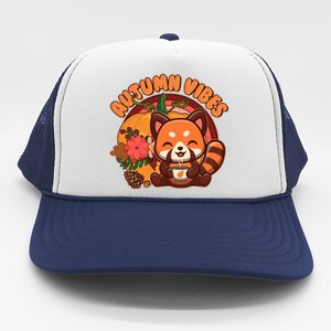 Cute Red Panda Autumn Vibes Trucker Hat