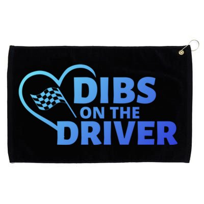 Car Racing Quote Race Wife / Friend Dibs On The Driver Gift Grommeted Golf Towel