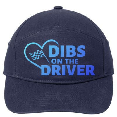 Car Racing Quote Race Wife / Friend Dibs On The Driver Gift 7-Panel Snapback Hat