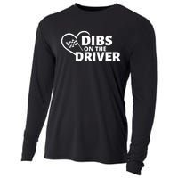 Car Racing Quote Race Wife / Friend Dibs On The Driver Gift Cooling Performance Long Sleeve Crew