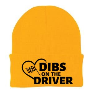 Car Racing Quote Race Wife / Friend Dibs On The Driver Gift Knit Cap Winter Beanie