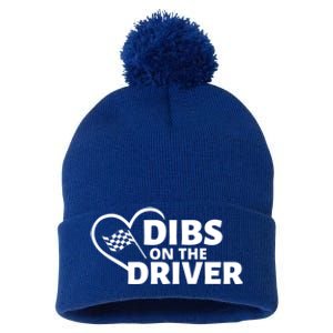 Car Racing Quote Race Wife / Friend Dibs On The Driver Gift Pom Pom 12in Knit Beanie