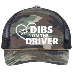 Car Racing Quote Race Wife / Friend Dibs On The Driver Gift Retro Rope Trucker Hat Cap