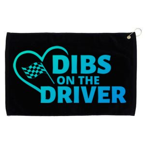 Car Racing Quote Race Wife / Friend Dibs On The Driver Gift Grommeted Golf Towel