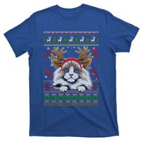 Cute Reindeer Ragdoll Cat Xmas Lights Ugly Christmas Cute Gift T-Shirt