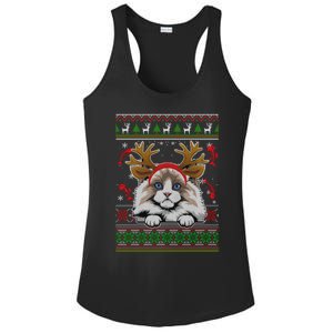 Cute Reindeer Ragdoll Cat Xmas Lights Ugly Christmas Sweater Cute Gift Ladies PosiCharge Competitor Racerback Tank