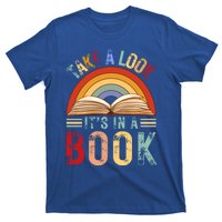 Cool Rainbow Reading Take A Look Its In A Book Retro Vintage Gift T-Shirt