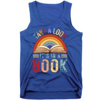 Cool Rainbow Reading Take A Look Its In A Book Retro Vintage Gift Tank Top