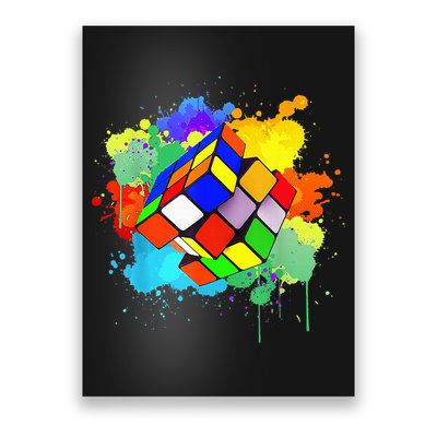 Cool Rubik Rubix Rubics Player Cube Watercolor Lovers Poster