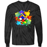 Cool Rubik Rubix Rubics Player Cube Watercolor Lovers Tie-Dye Long Sleeve Shirt