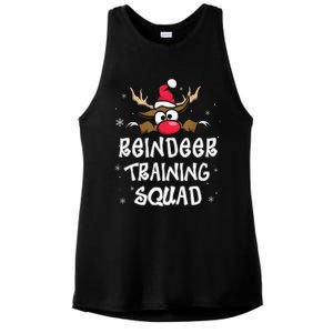 Christmas Running Reindeer Runner Training Squad Team Gifts  Ladies PosiCharge Tri-Blend Wicking Tank