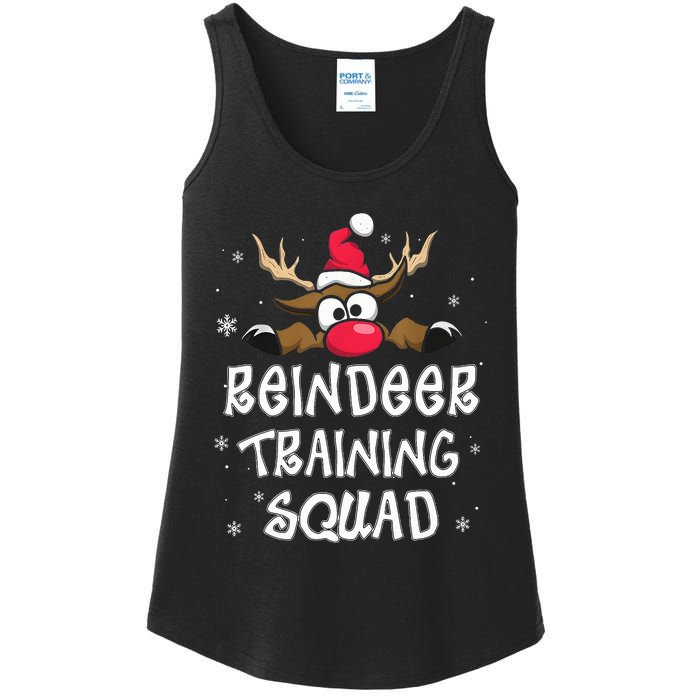 Christmas Running Reindeer Runner Training Squad Team Gifts  Ladies Essential Tank