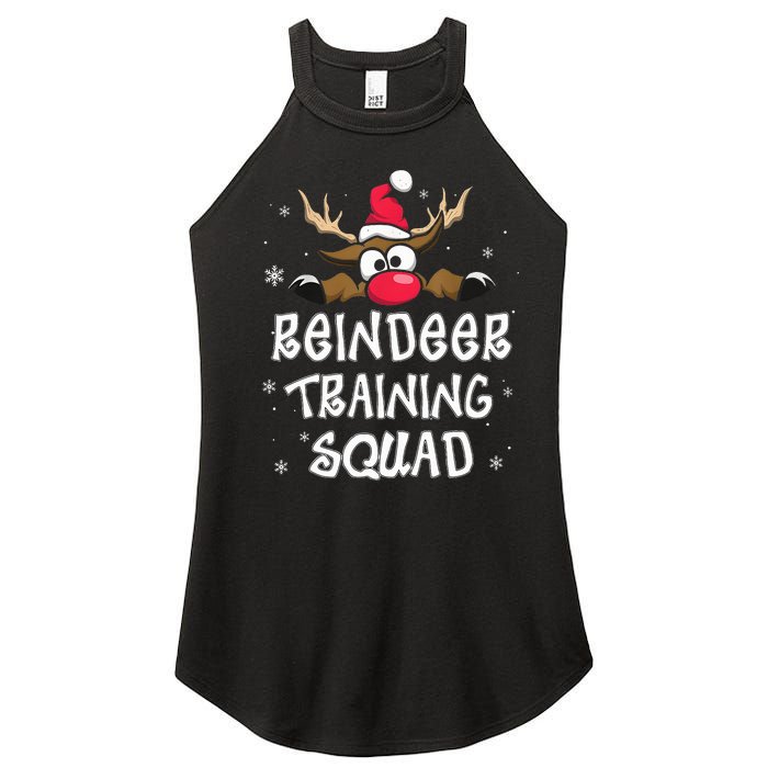 Christmas Running Reindeer Runner Training Squad Team Gifts  Women's Perfect Tri Rocker Tank