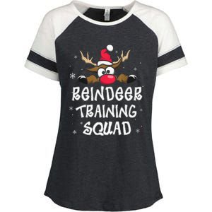 Christmas Running Reindeer Runner Training Squad Team Gifts  Enza Ladies Jersey Colorblock Tee