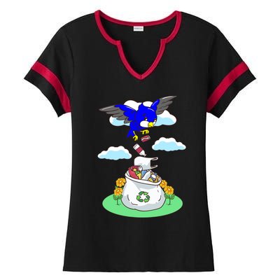 Cute Recycling Reduce Reuse Recycle Pollution Earth Day Cute Gift Ladies Halftime Notch Neck Tee