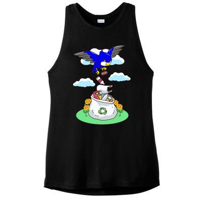 Cute Recycling Reduce Reuse Recycle Pollution Earth Day Cute Gift Ladies PosiCharge Tri-Blend Wicking Tank