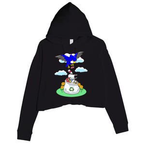 Cute Recycling Reduce Reuse Recycle Pollution Earth Day Cute Gift Crop Fleece Hoodie