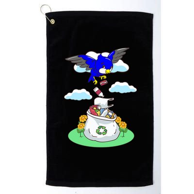 Cute Recycling Reduce Reuse Recycle Pollution Earth Day Cute Gift Platinum Collection Golf Towel