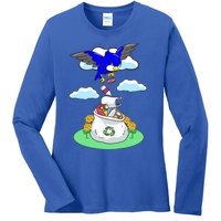 Cute Recycling Reduce Reuse Recycle Pollution Earth Day Cute Gift Ladies Long Sleeve Shirt