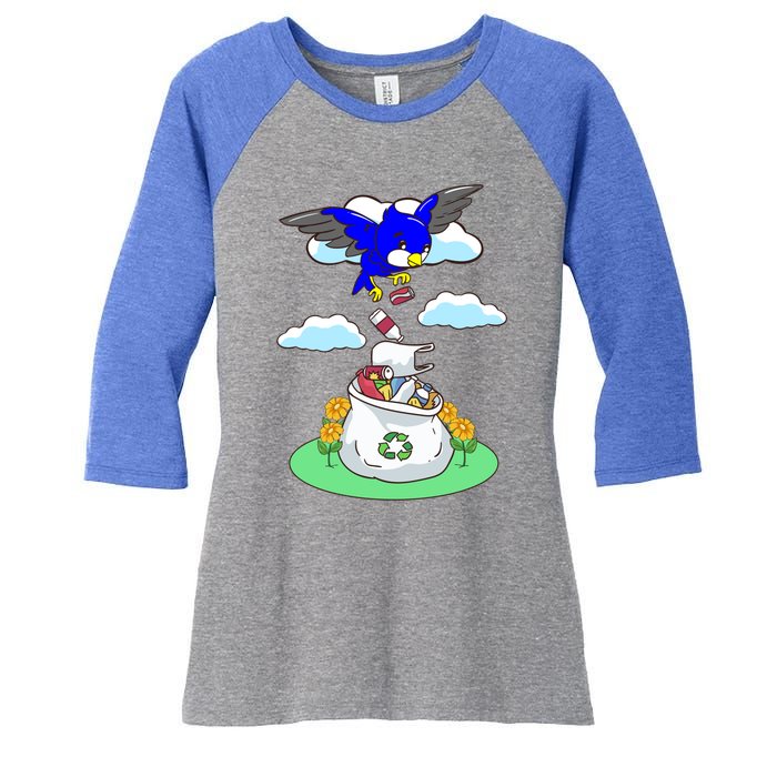 Cute Recycling Reduce Reuse Recycle Pollution Earth Day Cute Gift Women's Tri-Blend 3/4-Sleeve Raglan Shirt