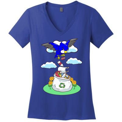 Cute Recycling Reduce Reuse Recycle Pollution Earth Day Cute Gift Women's V-Neck T-Shirt