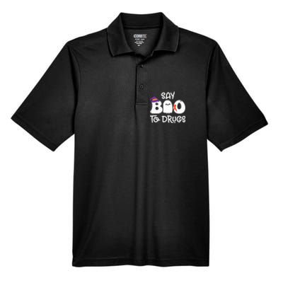 Cute Red Ribbon Week Say BOO To Drugs Say Yes To Halloween Men's Origin Performance Pique Polo