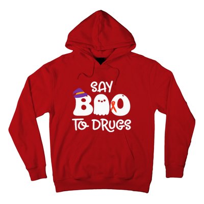 Cute Red Ribbon Week Say BOO To Drugs Say Yes To Halloween Hoodie