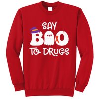 Cute Red Ribbon Week Say BOO To Drugs Say Yes To Halloween Sweatshirt