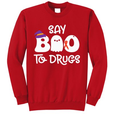 Cute Red Ribbon Week Say BOO To Drugs Say Yes To Halloween Sweatshirt