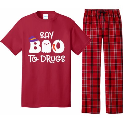 Cute Red Ribbon Week Say BOO To Drugs Say Yes To Halloween Pajama Set