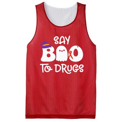 Cute Red Ribbon Week Say BOO To Drugs Say Yes To Halloween Mesh Reversible Basketball Jersey Tank