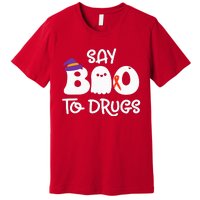 Cute Red Ribbon Week Say BOO To Drugs Say Yes To Halloween Premium T-Shirt