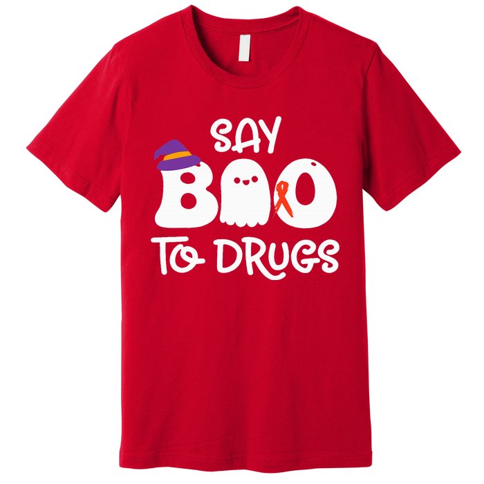 Cute Red Ribbon Week Say BOO To Drugs Say Yes To Halloween Premium T-Shirt